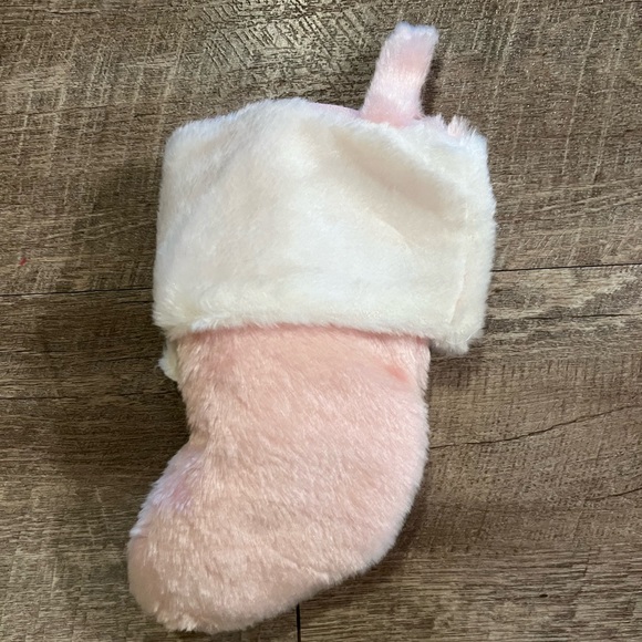 Little pink fuzzy Baby’s 1st Christmas stocking - Picture 6 of 6